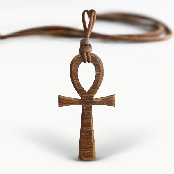 Amuleta Pandantiv din Lemn cu Simbolul Ankh nuc