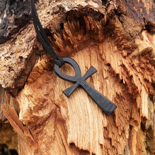 Amuleta Pandantiv din Lemn cu Simbolul Ankh wenge
