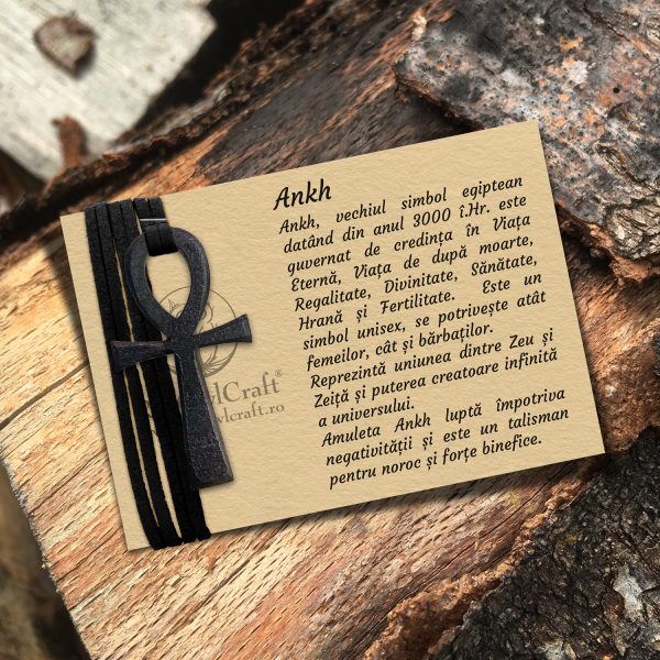 Amuleta Pandantiv din Lemn cu Simbolul Ankh wenge