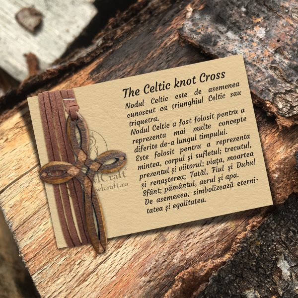 Amuleta Pandantiv din Lemn The Celtic knot Cross nuc