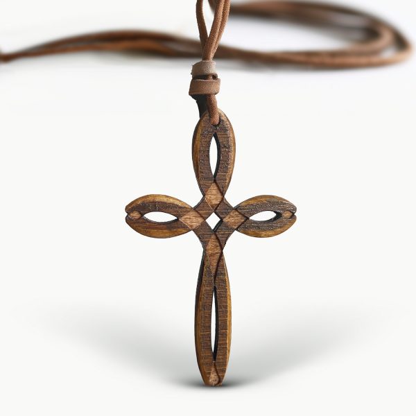 Amuleta Pandantiv din Lemn The Celtic knot Cross nuc