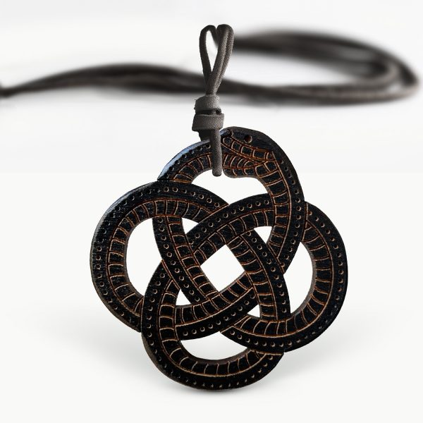 Amuleta Pandantiv din Lemn - Ouroboros - wenge