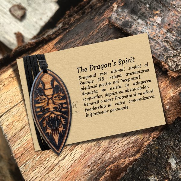 Amuleta Totem - Pandantiv din Lemn The Dragon Spirit