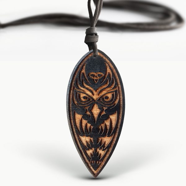 Amuleta Totem - Pandantiv din Lemn The Owl Spirit