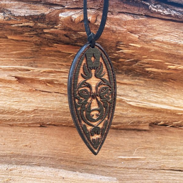 Amuleta Totem - Pandantiv din Lemn The Wolf Spirit