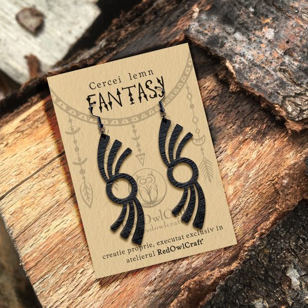 Cercei din Lemn Fantasy Focus wenge