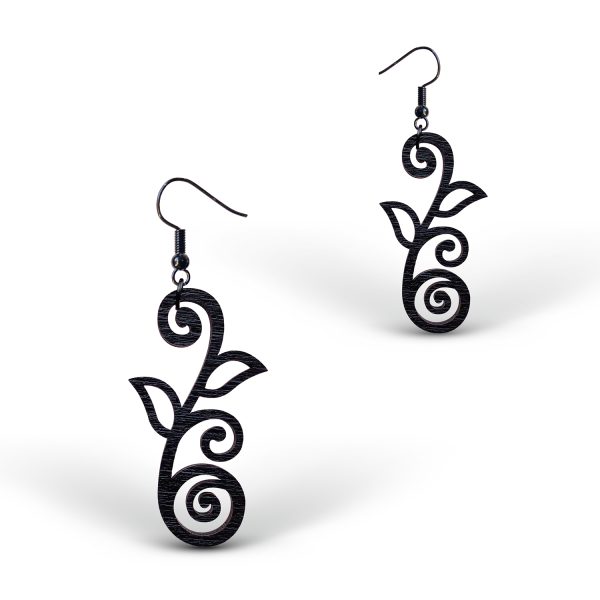 Cercei din Lemn Fantasy Spring wenge