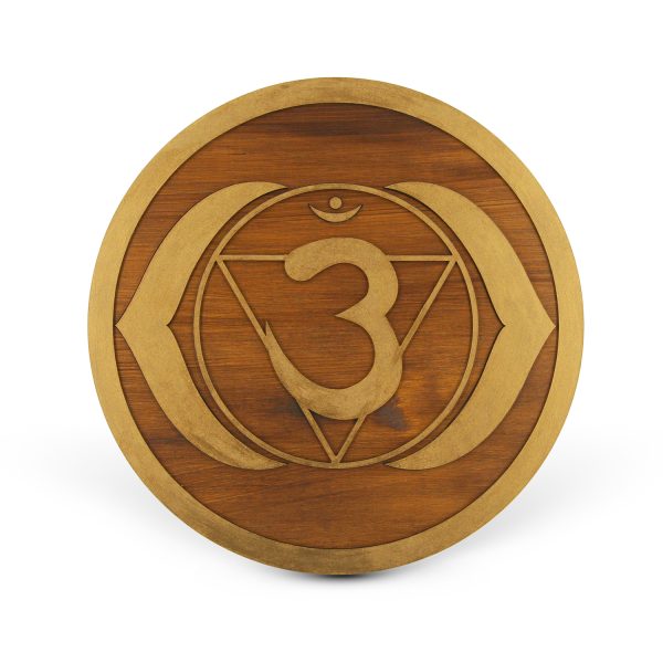 Tablou Lemn Mandala - Chakra celui de al Treilea Ochi Ajna