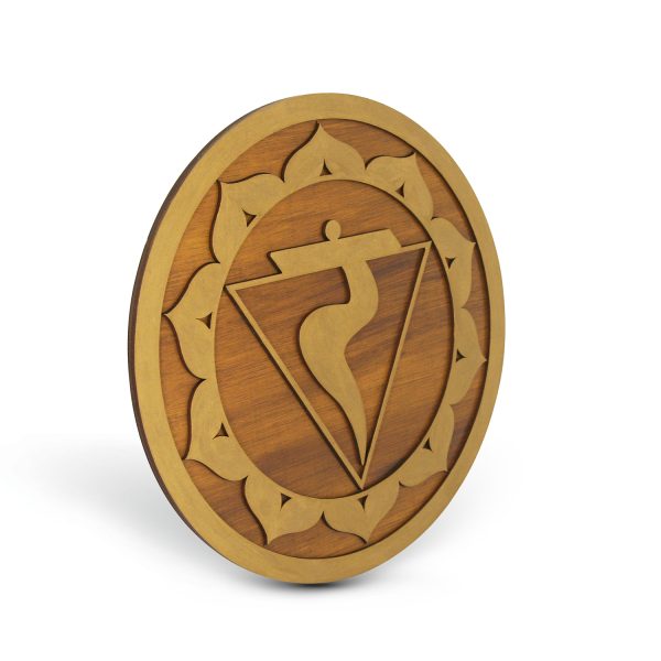Tablou Lemn Mandala - Chakra Plexului Solar Manipura