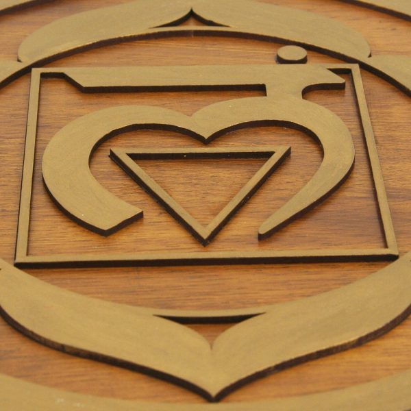 Tablou Lemn Mandala - Chakra Radacina Muladhara