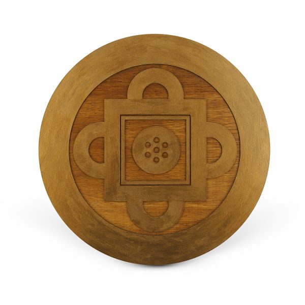 Tablou Lemn Mandala cu Simbolul Shambala