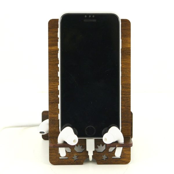 Suport Smartphone din lemn – model Marocan