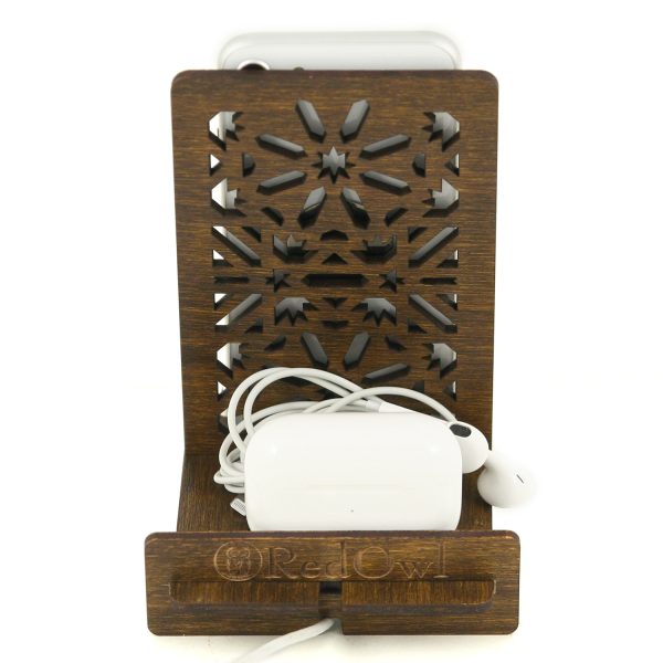 Suport Smartphone din lemn – model Marocan