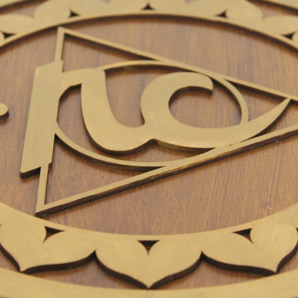 Tablou Lemn Mandala - Chakra Gatului Vishuddha