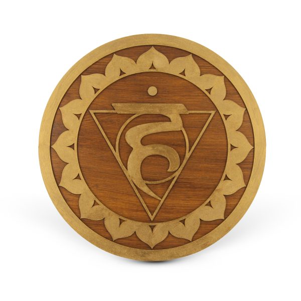 Tablou Lemn Mandala - Chakra Gatului Vishuddha