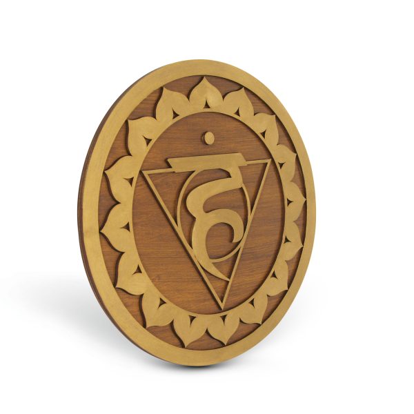 Tablou Lemn Mandala - Chakra Gatului Vishuddha