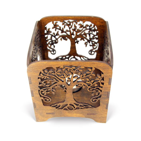 Suport lumanare din lemn - Tree of Life