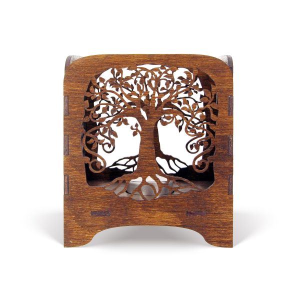 Suport lumanare din lemn - Tree of Life