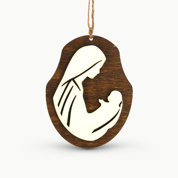 Decoratiune Pom de Craciun - Motiv Fecioara cu Pruncul