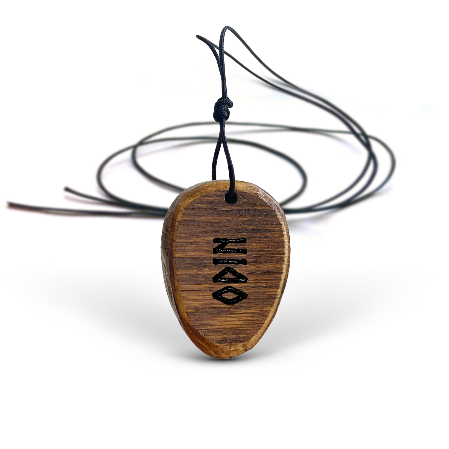 Amuleta pandantiv din lemn runa Odin