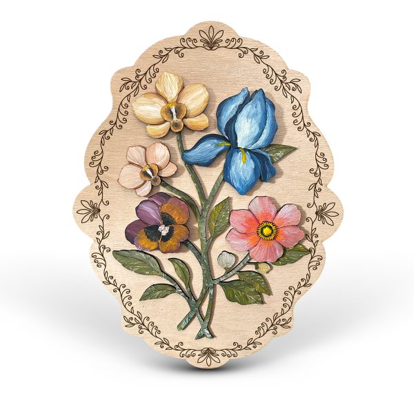 Decorațiune din lemn pictată manual - Tăcerea care Admiră